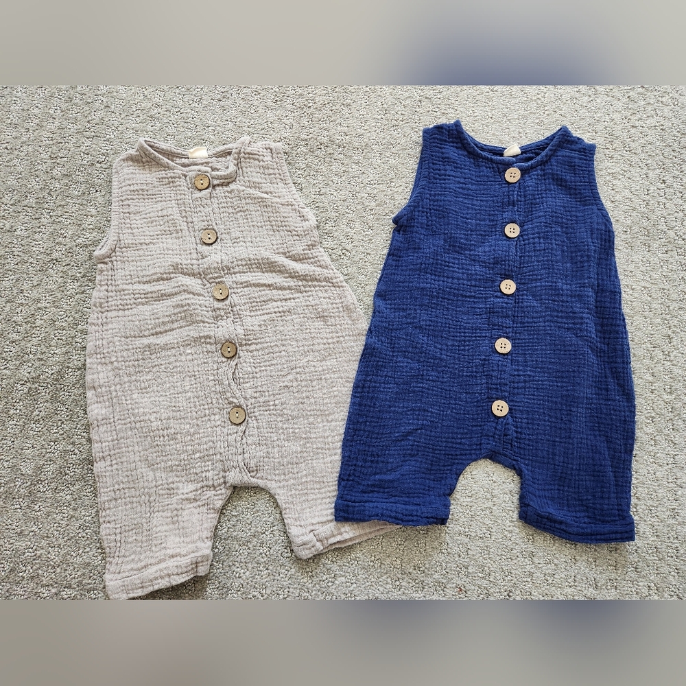 Amazon Kids Jumpsuits in Blue and Beige